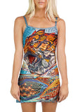 TIGER SWALLOWS TAIL MINI DRESS