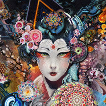 Rainbow Geisha Paper Print